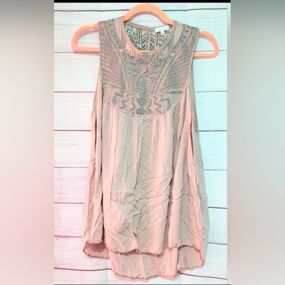 Aritzia Wilfred Tank Blouse With Lace And Embroidery 🪡 Detailing Sz M